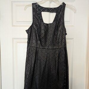 Little black eyelet dress